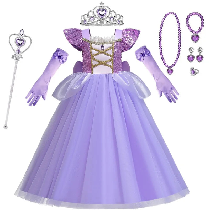 Cinderella Belle Costume for Girls Halloween Disguise Cosplay Rapunzel Princess Dress Baby Christmas Birthday Party Kids Clothes EzyLifeStyle